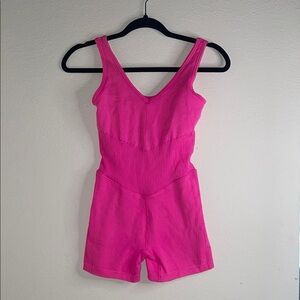 Pink active romper